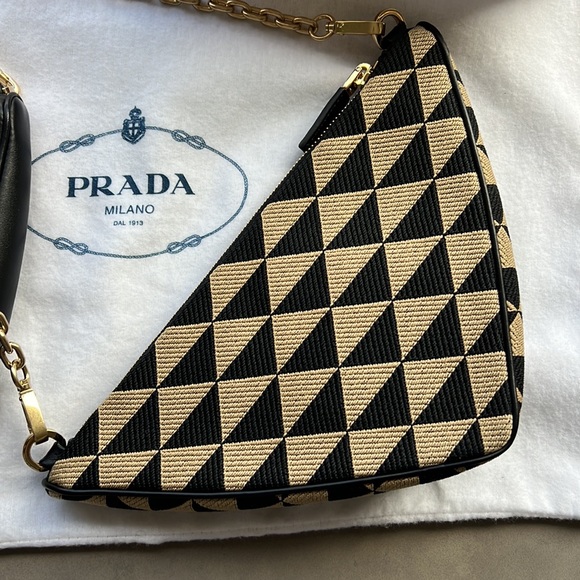 Prada Symbole leather and fabric mini bag - Picture 12 of 17